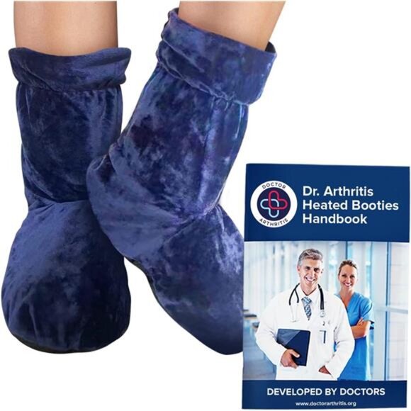 Doctor Developed Heated Booties - Foot Warmers for Women & Men - Heat Therapy - Picture 1 of 7